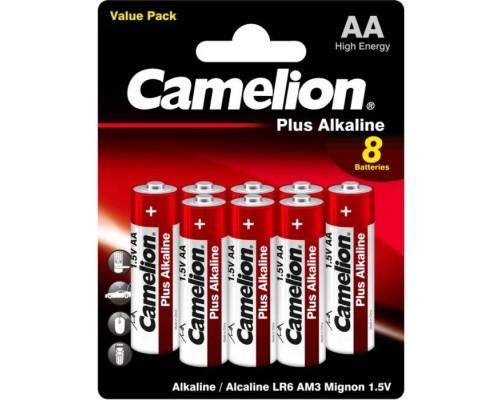 Батарейка Camelion AA LR6 Plus Alkaline * (5+3) (LR6-BP5+3)