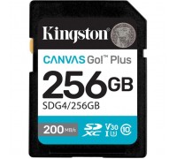 Карта пам'яті Kingston 256GB SDXC сlass 10 UHS-I U3 V30 Canvas Go Plus G4 (SDG4/256GB)