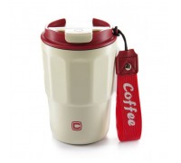 Термокружка СИЛА White/Red 400 мл (960685)
