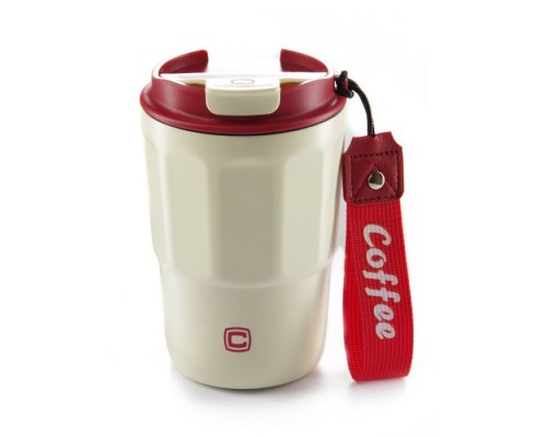 Термокружка СИЛА White/Red 400 мл (960685)