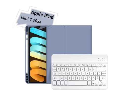 Чохол до планшета BeCover with keyboard Apple iPad Mini 7 2024 Purple (712997)
