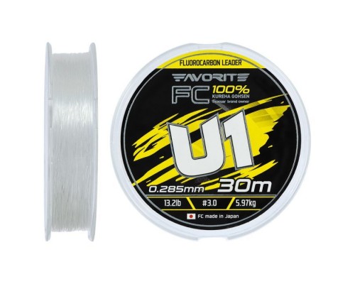 Флюорокарбон Favorite U1 FC 30m 3.0/0.285mm 13.2lb/5.97kg (1693.12.14)