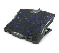 Підставка до ноутбука IceCoorel 10-17", 15*60mm 2500 RPM, TYPE-C+USB, 400x305x39mm, Black (K12)