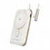 Батарея універсальна Choetech Magnetic Wireless 10000mAh 20W, PD, Qi-15W, USB-C In/Out, buid-in cabel, White (B735-CCWH)