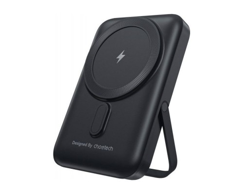 Батарея універсальна Choetech Magnetic Wireless 10000mAh 20W, PD, Qi-15W, USB-C In/Out, with holder, Black (B743-CCBK)