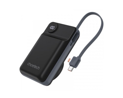 Батарея універсальна Choetech Magnetic Wireless 20000mAh 22.5W, PD, QC/3.0, Apple Watch charger, Black (B696-BK)