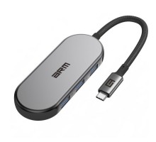 Концентратор Armorstandart USB-C to HDMI 4K, PD, 3USB, SD, microSD Grey (ARM69366)