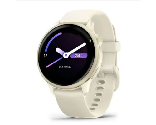 Смарт-годинник Garmin vivoactive 6, Bone/Lunar Gold, GPS смарт-годинник (010-02985-01)