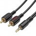 Кабель мультимедійний 3.5mm M to 2xRCA M 1.5m Black BOROFONE (6974443382204)