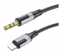 Кабель мультимедійний Lightning to 3.5mm M 1.0m black BOROFONE (6941991108327)