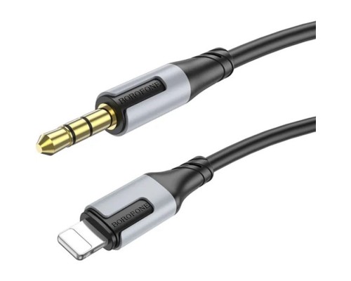 Кабель мультимедійний Lightning to 3.5mm M 1.0m black BOROFONE (6941991108327)
