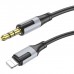 Кабель мультимедійний Lightning to 3.5mm M 1.0m black BOROFONE (6941991108327)