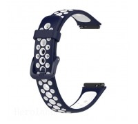 Ремінець до фітнес браслета BeCover Vents Style для Huawei Band 7/Honor Band 7 Blue-White (709442)
