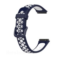 Ремінець до фітнес браслета BeCover Vents Style для Huawei Band 7/Honor Band 7 Blue-White (709442)