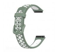 Ремінець до фітнес браслета BeCover Vents Style для Huawei Band 7/Honor Band 7 Green-White (709443)