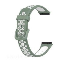 Ремінець до фітнес браслета BeCover Vents Style для Huawei Band 7/Honor Band 7 Green-White (709443)