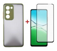 Чохол до мобільного телефона Dengos Oppo A5 4G Case Matte + Glass (Olive Green) (DG-KM-158)