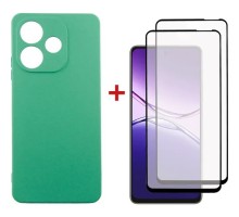 Чохол до мобільного телефона Dengos Oppo A5 Pro Case Soft + 2 Glass (Mint) (DG-CTG2P-25)