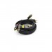 Кабель мультимедійний 3xRCA M to 3xRCA M 1.5m black VEGGIEG (YT-AV301)