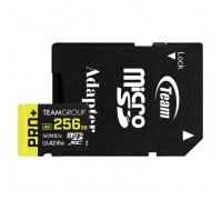 Карта пам'яті Team 256GB microSDXC class 10 UHS-I U3 V30 A1 Pro+ (TPPMSDX256GIA2V3003)