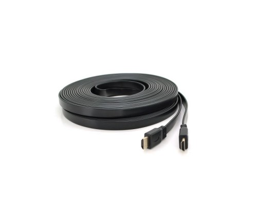 Кабель мультимедійний HDMI M to HDMI M 15.0m V1.4 black Merlion (YT-HDMI(M)/(M)SLIM-15m/06971)