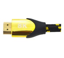 Кабель мультимедійний HDMI M to HDMI M 5.0m V2.1 8K60Hz 4K120Hz black/gold Ritar (YT-HDMI(M)/(M)V2.1-5.0m/19950)