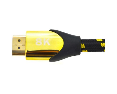Кабель мультимедійний HDMI M to HDMI M 5.0m V2.1 8K60Hz 4K120Hz black/gold Ritar (YT-HDMI(M)/(M)V2.1-5.0m/19950)