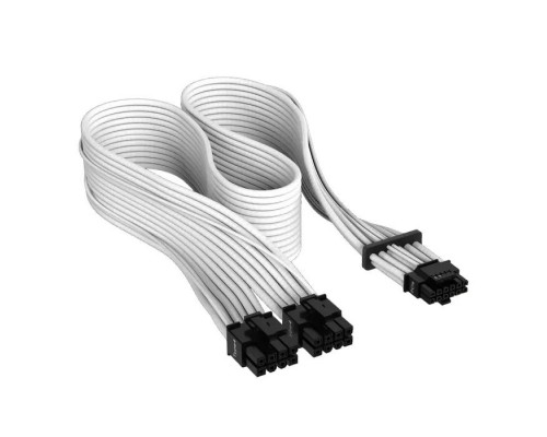 Кабель живлення video power 12+4pin PCIe Gen 5 12VHPWR 600W white Corsair (CP-8920332)