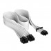 Кабель живлення video power 12+4pin PCIe Gen 5 12VHPWR 600W white Corsair (CP-8920332)