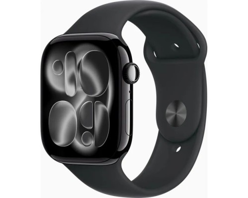 Смарт-годинник Apple Watch Series 11 GPS 46mm Jet Black Aluminium Case with Black Sport Band - M/L (MEUX4RK/A)