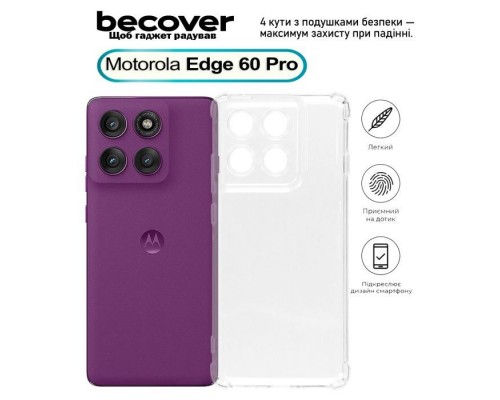Чохол до мобільного телефона BeCover Anti-Shock Motorola Edge 60 Pro Clear (713806)