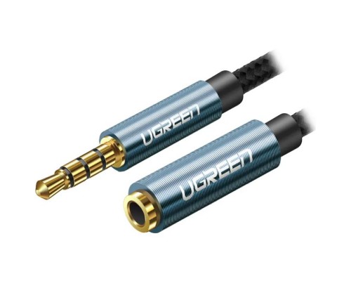Кабель мультимедійний 3.5mm M to 3.5mm F 2.0m AV118 blue Ugreen (40675)