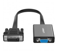 Перехідник DVI 24+1 M to VGA F active black Ugreen (40259)