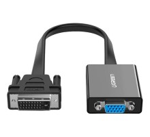 Перехідник DVI 24+1 M to VGA F active black Ugreen (40259)