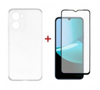 Чохол до мобільного телефона Dengos Kit for Motorola G06 case + glass Transparent (DG-KM-169)