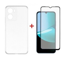 Чохол до мобільного телефона Dengos Kit for Motorola G06 case + glass Transparent (DG-KM-169)