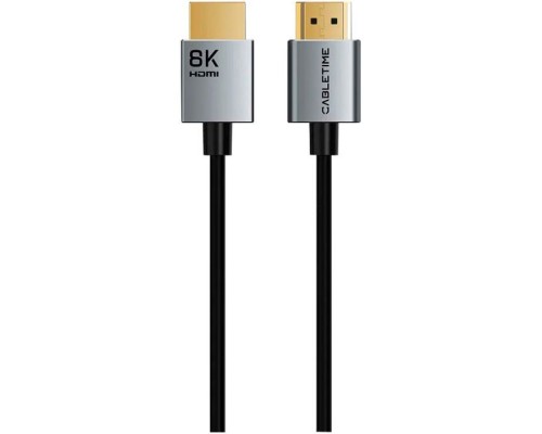 Кабель мультимедійний HDMI M to HDMI M 2.0m V2.1 8K60Hz Cabletime (CA915910)
