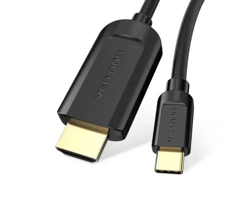 Кабель мультимедійний USB-C to HDMI M 1.5m black Vention (CGUBG)