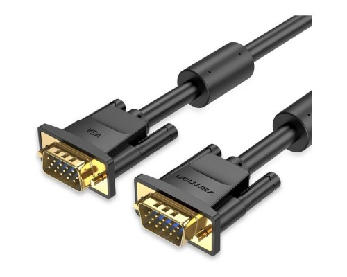 Кабель мультимедійний VGA M to VGA M 5.0m black Vention (DAEBJ)