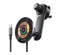Універсальний автотримач Essager Arpege 15W Magnetic Wirless Car Charger with Phone Holder Function (Rotate Version) Black (EZJCX-GY01B-Z)