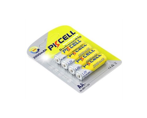 Акумулятор PkCell AA R6 2000mAh 1.2V NiMH Rechargeable Battery, 4шт/бл (PC/AA2000-4BR)