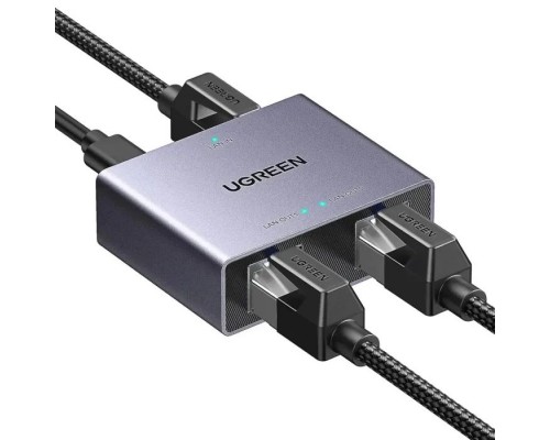 Розгалужувач NW301 Gigabit Ethemet Splitter 1 to 2 Grey Ugreen (45311)