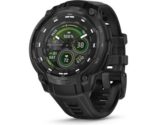 Смарт-годинник Garmin Instinct Crossover AMOLED, Tactical, Black/Black, GPS смарт-годинник (010-03398-02)