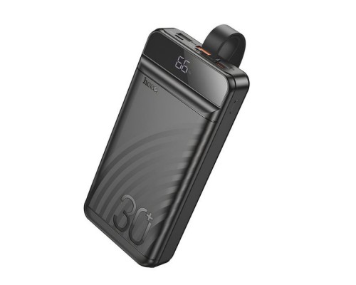 Батарея універсальна HOCO 30000mAh Element PD/20W, QC/22.5W, LED Lamp, Black (J123B / 714735)