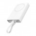 Батарея універсальна JOYROOM Magnetic Wireless 10000mAh 20W QC, USB-C In/Out White (JR-PBM01 / 6941237112545)