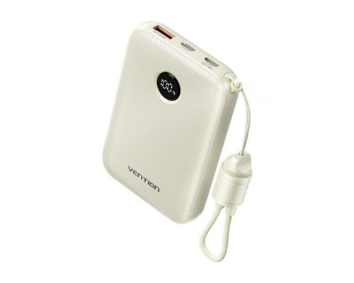 Батарея універсальна Vention 10000mAh 22,5W Fast Charging, USB-A, 2xUSB-C Beige (FKAN0-C)