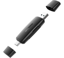 Зчитувач флеш-карт Ugreen USB-C + USB to TF/SD 3.0 CM304 black (80191)