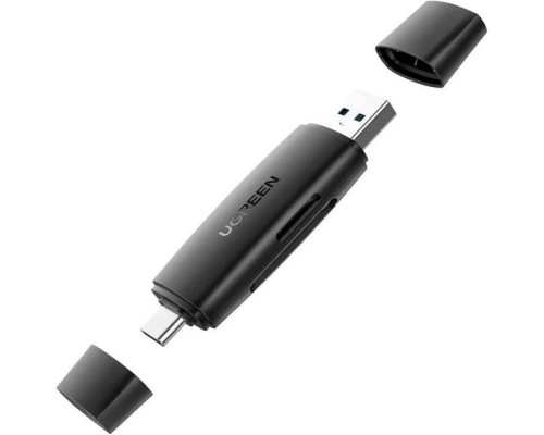 Зчитувач флеш-карт Ugreen USB-C + USB to TF/SD 3.0 CM304 black (80191)