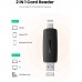 Зчитувач флеш-карт Ugreen USB-C + USB to TF/SD 3.0 CM304 black (80191)