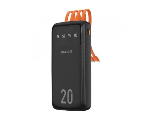 Батарея універсальна Dudao K6Pro+ 20000mAh 10W with USB-C/Lightning/MicroUSB/USB-A cables (6977196682393)